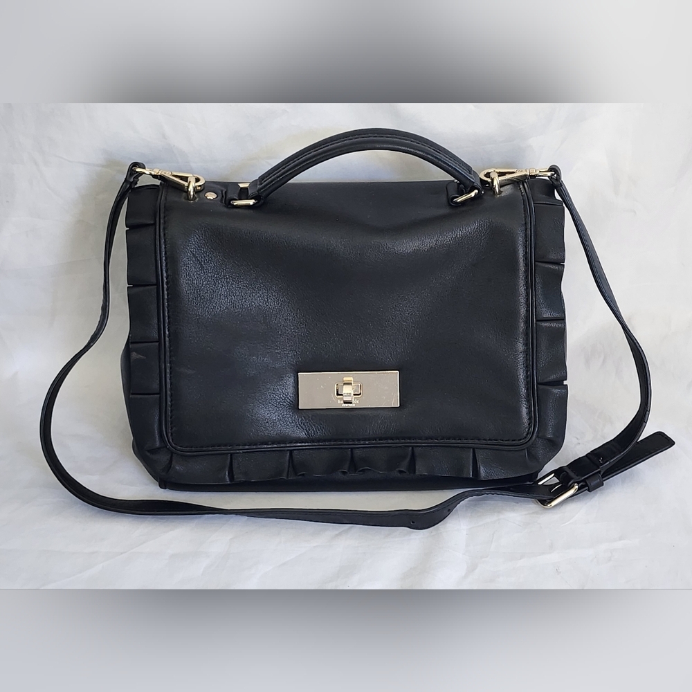 Kate Spade Vintage Black Leather Top-Handle Crossbody Bag